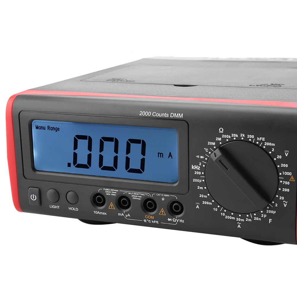 UT801 Настольный ЖК-дисплей Цифровой мультиметр Термометр 1999 отсчетов США Plug 110V