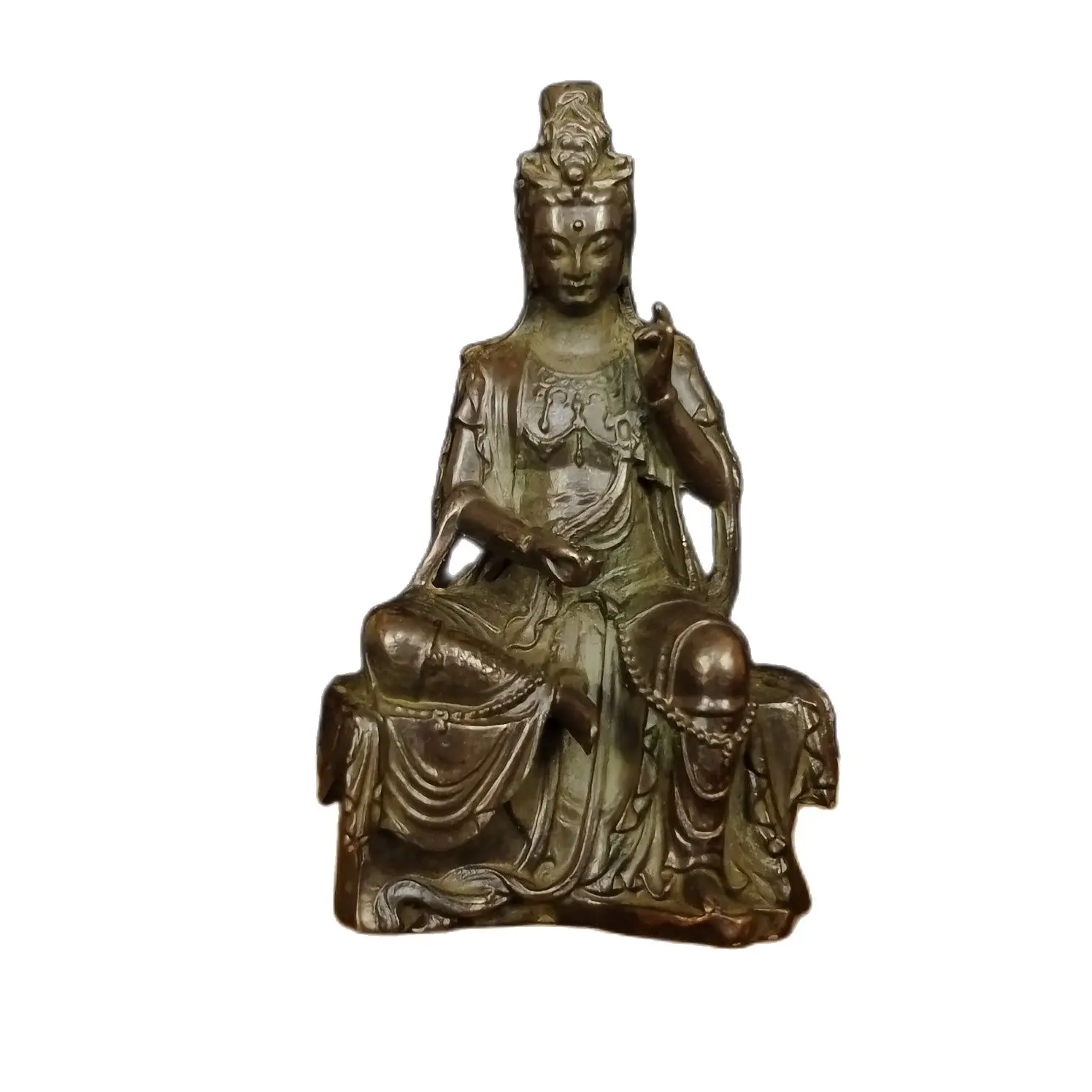 Статуэтка Будды в ретро стиле, статуэтка в стиле фэн-шуй, сказочное украшение, бронзовое украшение для дома