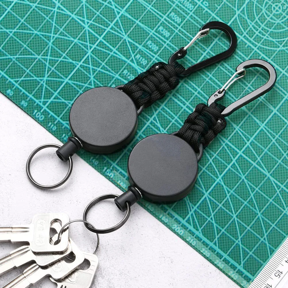 2 шт. брелок-карабин компактный для ключей выдвижной восхождения походное кольцо