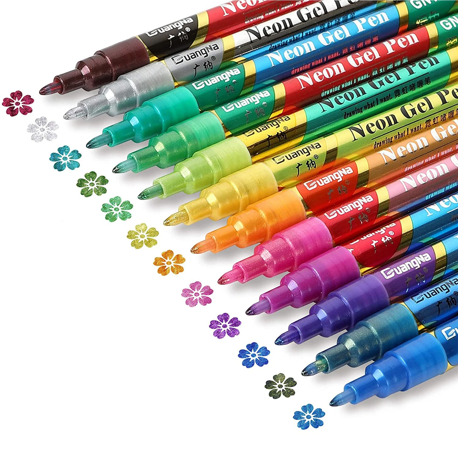 Pen 12 Colors Pen Set For Greeting Cards, Art Drawing, Rock 