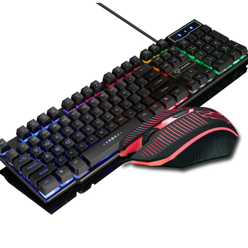 

Mechanical Keyboard LOL Gaming Office Business Luminous Set Wired USB gaming keyboard and mouse keyboard
