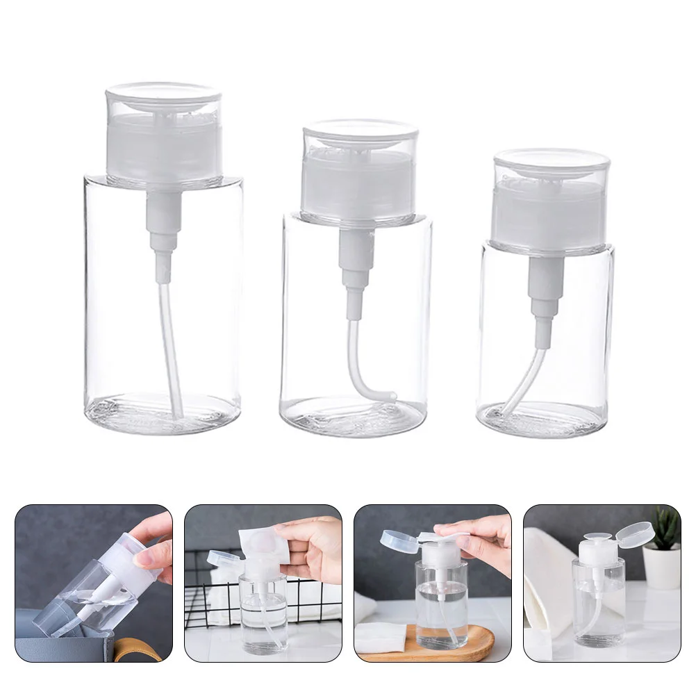 

Bottle Pump Dispenser Down Push Remover Nail Bottles Empty Polish Makeup Liquid Lotion Soap Travel Container Press Hand