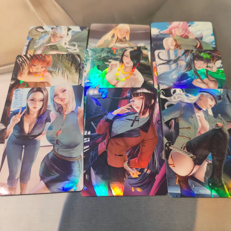 

9 шт./набор ACG Аниме игра красавица героин нами джабами юмеко токисаки Куруми кочоу шинобу сексуальные девушки флэш коллекционные открытки