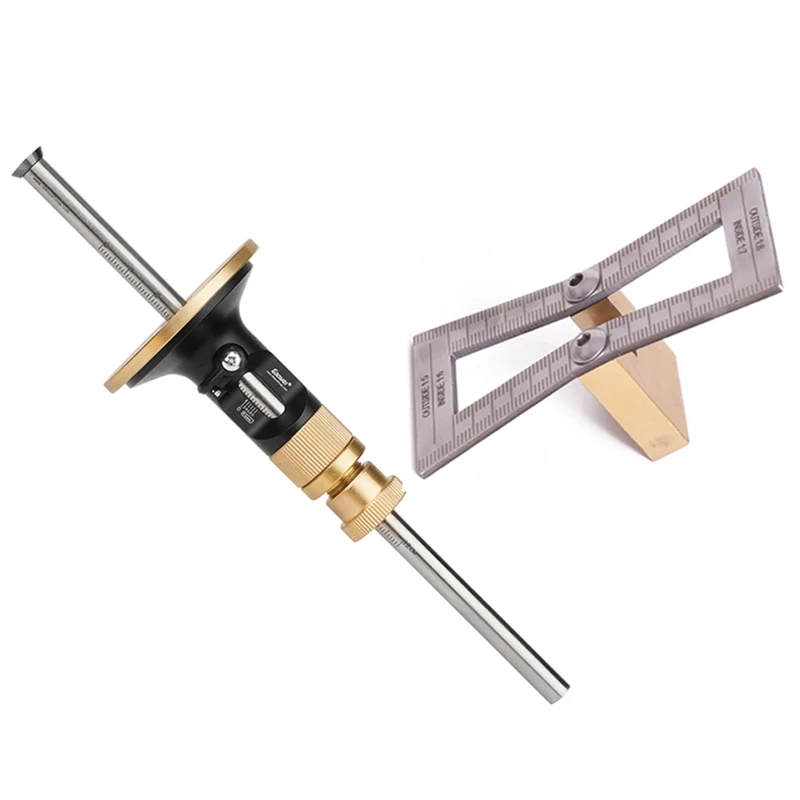 

AFBC Ganwei Dovetail Jig Wheel Marking Gauge Tool Set Woodworking Scriber Linear Drawing Mortise Measuring Ruler Wood Joints