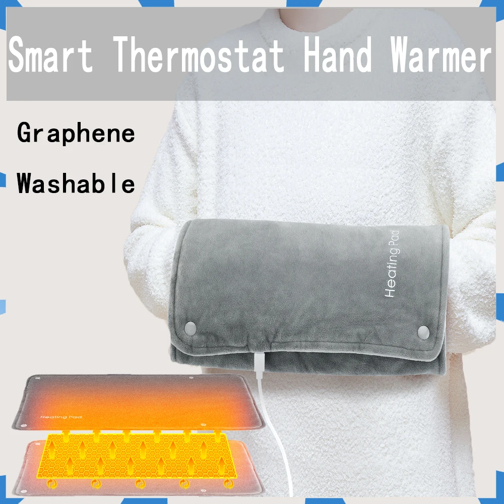 

Graphene USB Smart Thermostat Hand Warmer Artifact Bag Multifunctional Electric Heating Pad Legs Abdomen Back Waist Winter