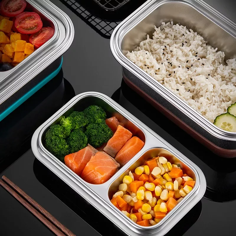 

Stainless Steel Bento Lunch Box for Kids Adult Double Layer Metal Lunch Container Bento Box for Kids Adult Office Supply