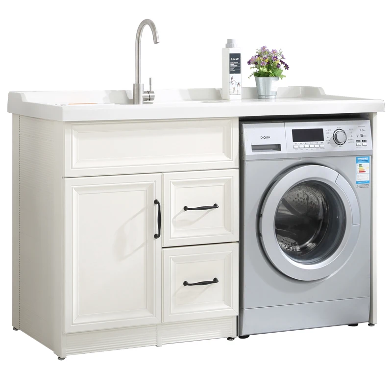 

Xk Balcony Wash Wardrobe Combination Sun Protection Alumimum Drum Washing Machine Companion Cabinet