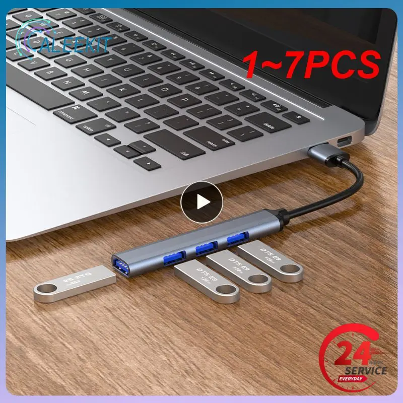 1 ~ 7 шт. C-концентратор USB 3.0 HUB Type C 4-портовый мульти-сплиттер-адаптер OTG Macbook 13 15 Air Mi