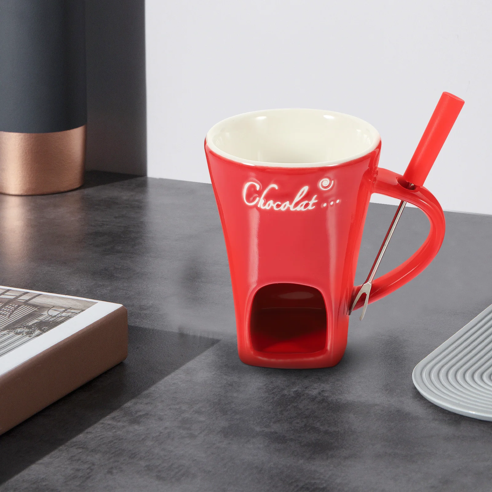 Духовка для плавления шоколада чашка масла печь сыра горшок фондю керамическая