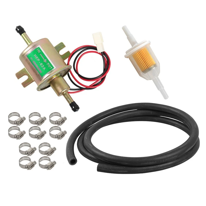 

Универсальный Электрический топливный насос в комплекте, 12 В (3-6PSI), встроенный топливный насос низкого давления, быстрое топливное топливо ...