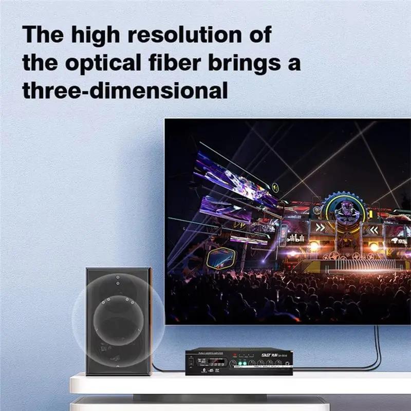 Фото Оптический аудиокабель Happy New- Digital Optical Audio для домашнего кинотеатра, стереосистемы, 1 вход 2 выхода, сплиттер, 1 м, оптоволоконный, 1 штекер Toslink на 2 штекера Toslink №2