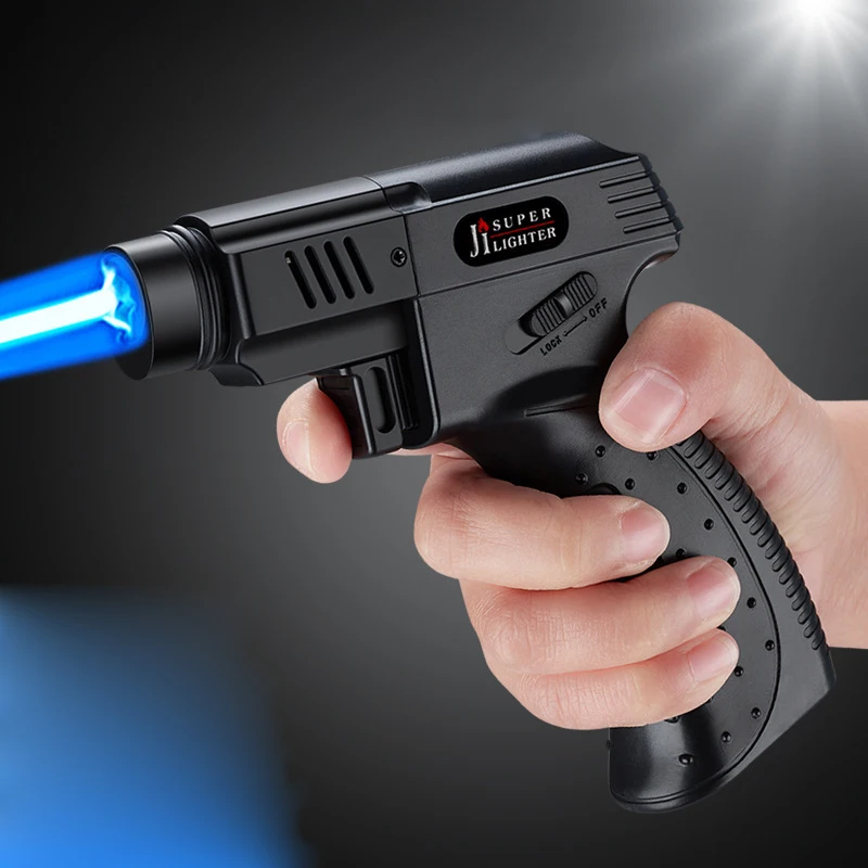 bbq kitchen torch turbo lighter large capacity airbrush jewelry metal welding gift lighter gas windproof lighter outdoor gadget free global shipping