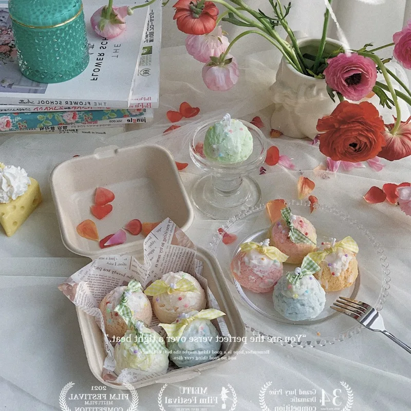 Мороженое торт ароматные свечи соевый воск романтичный праздничный подарок для