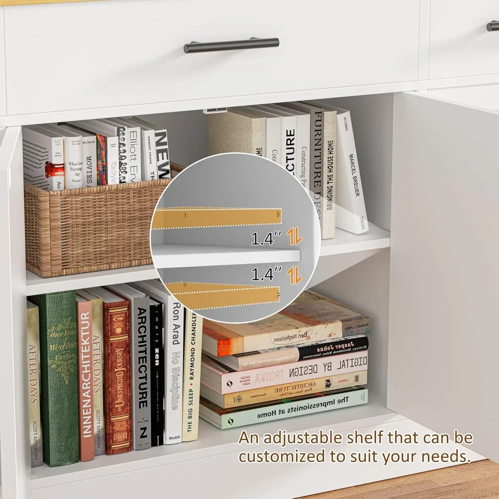 Шкаф-буфет с ящиками большой сервант 53 дюйма кухонный шкаф-буфет современный