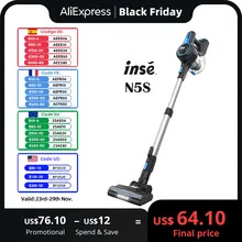 Inse N5s cordless vacuum Cleaner 12kpa 130W brushless motor stick vacume up to 40mins runtime 2200mAh rechargeable battery 6in1