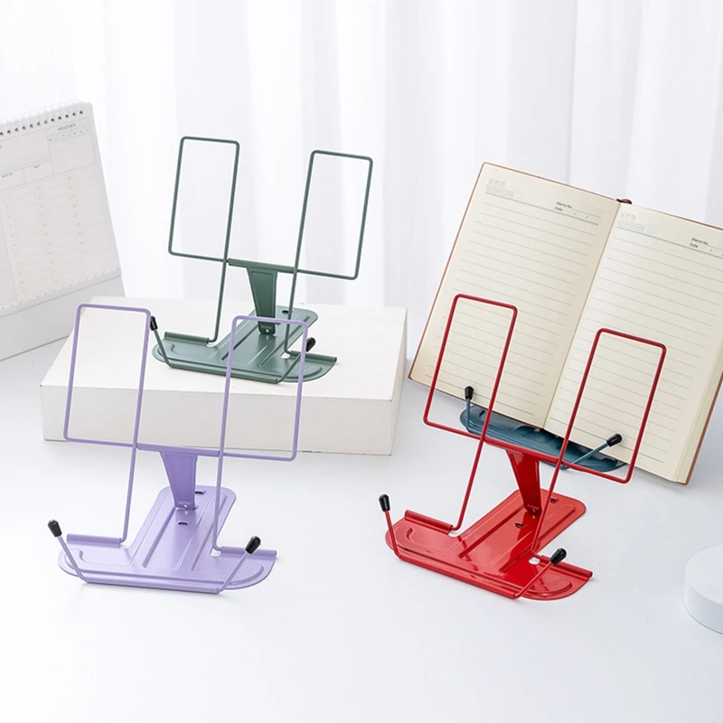 

Adjustable Portable Book Holder Reading Rest Recipe Cookbook Stand Cell Phone Stand for Cookbook Textbook Tablet Holder