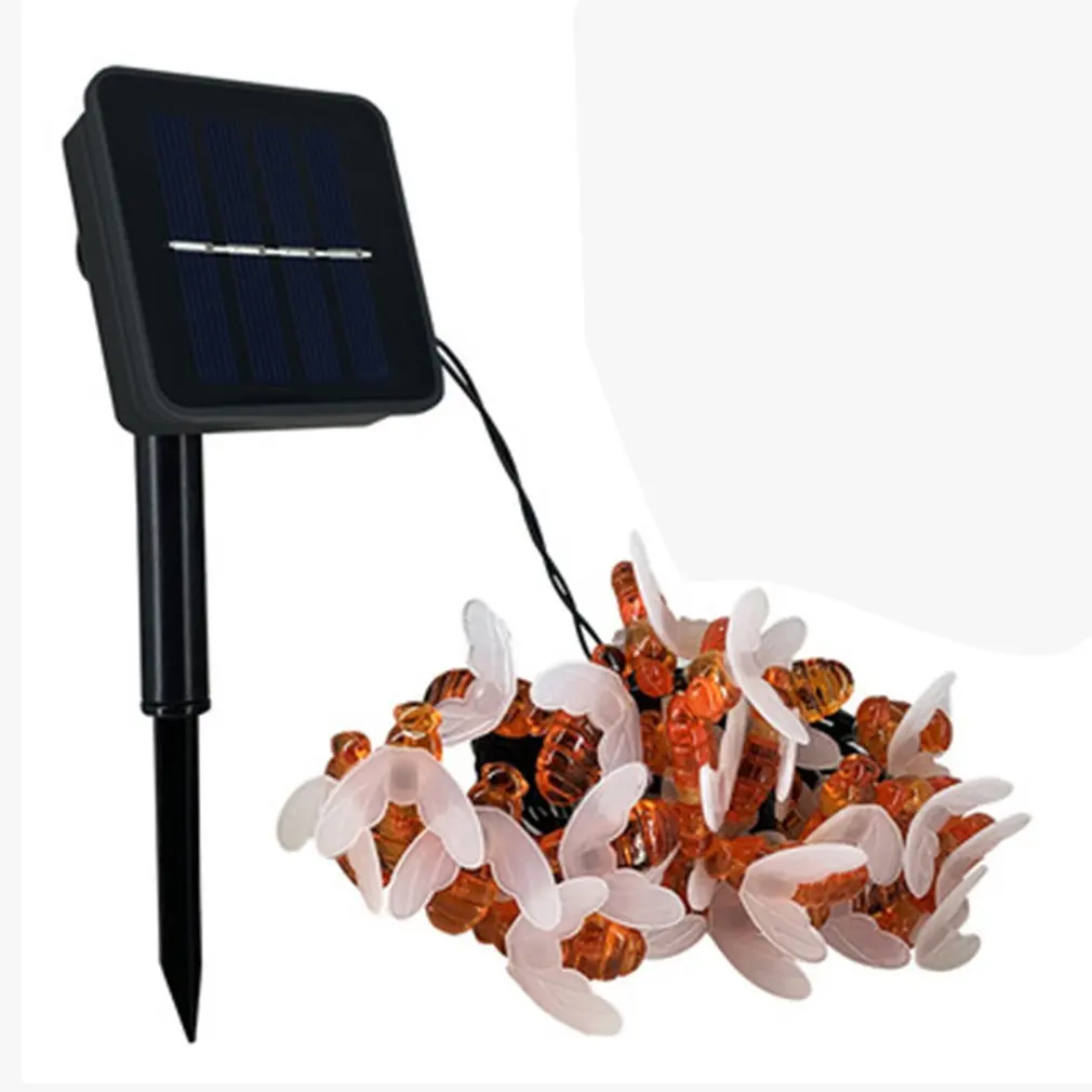 Гирлянда с пчелами на солнечной энергии фонарь для газона и 8 режимов освещения