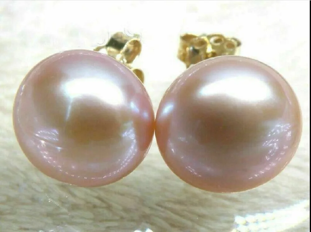 

Серьги с фиолетовым жемчугом, 10-11 мм