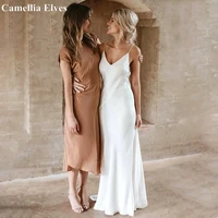 simple boho wedding dress 2022 for women spaghetti strap bridal gown bridal dress mermaid wedding gown vestidos de novia