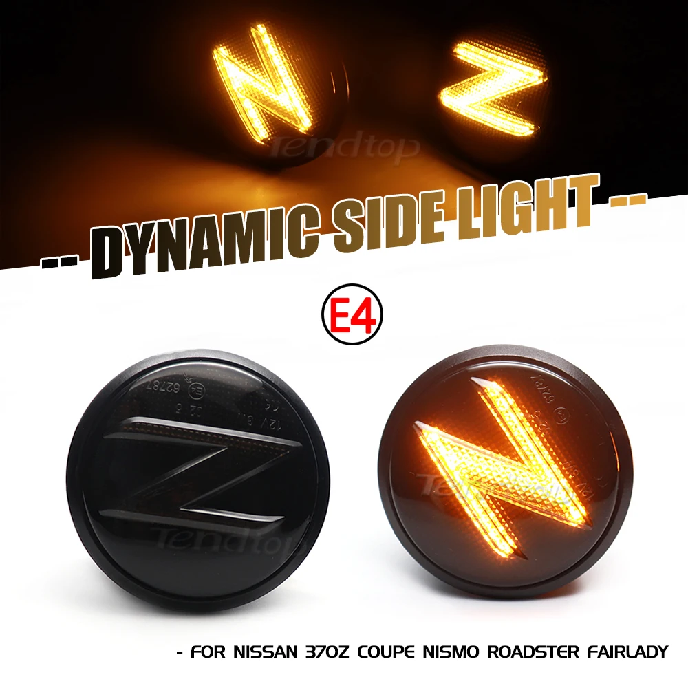 

2pc Amber Led Dynamic Side Marker Turn Signal Light Sequential Blinker Light For Nissan 370Z Coupe Nismo Roadster Fairlady Z Z34