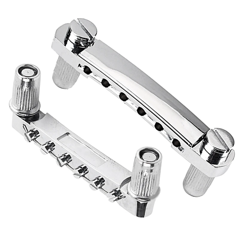 

String Saddle Tune-O-Matic Bridge And Tailpiece With Studs For GB LP Style Electric Guitar Replacement Accessories