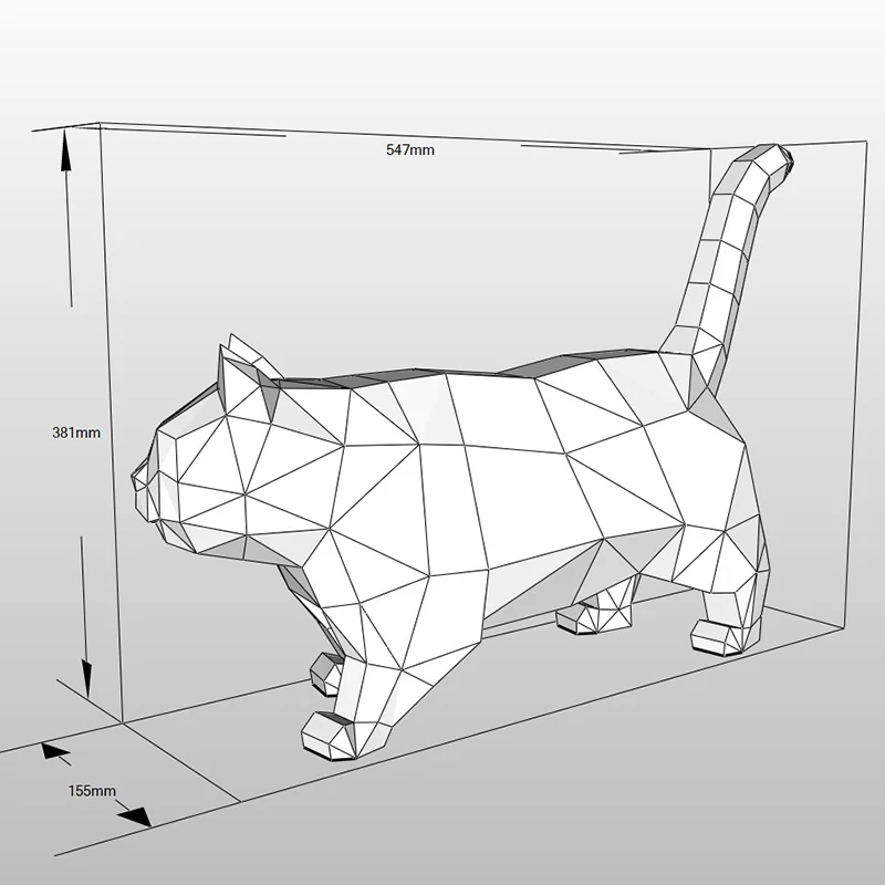 54 см стоящая полная кошка Милая Кошка Животное Домашнее украшение для пола