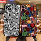 Чехол для телефона с логотипом Marvel для Apple iPhone 13, 12, 11 Pro Max, 13, 12 Mini, X, XR, XS Max, SE, 5, 6, 6s, 7, 8 Plus, черный чехол из жидкого силикона