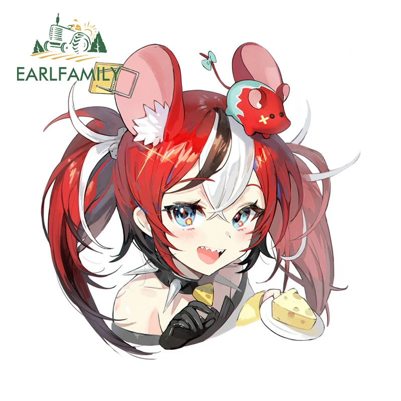 EARLFAMILY 13 см x 12 9 Симпатичная наклейка в машину Hakos Baelz Peek заколка для волос виде мыши