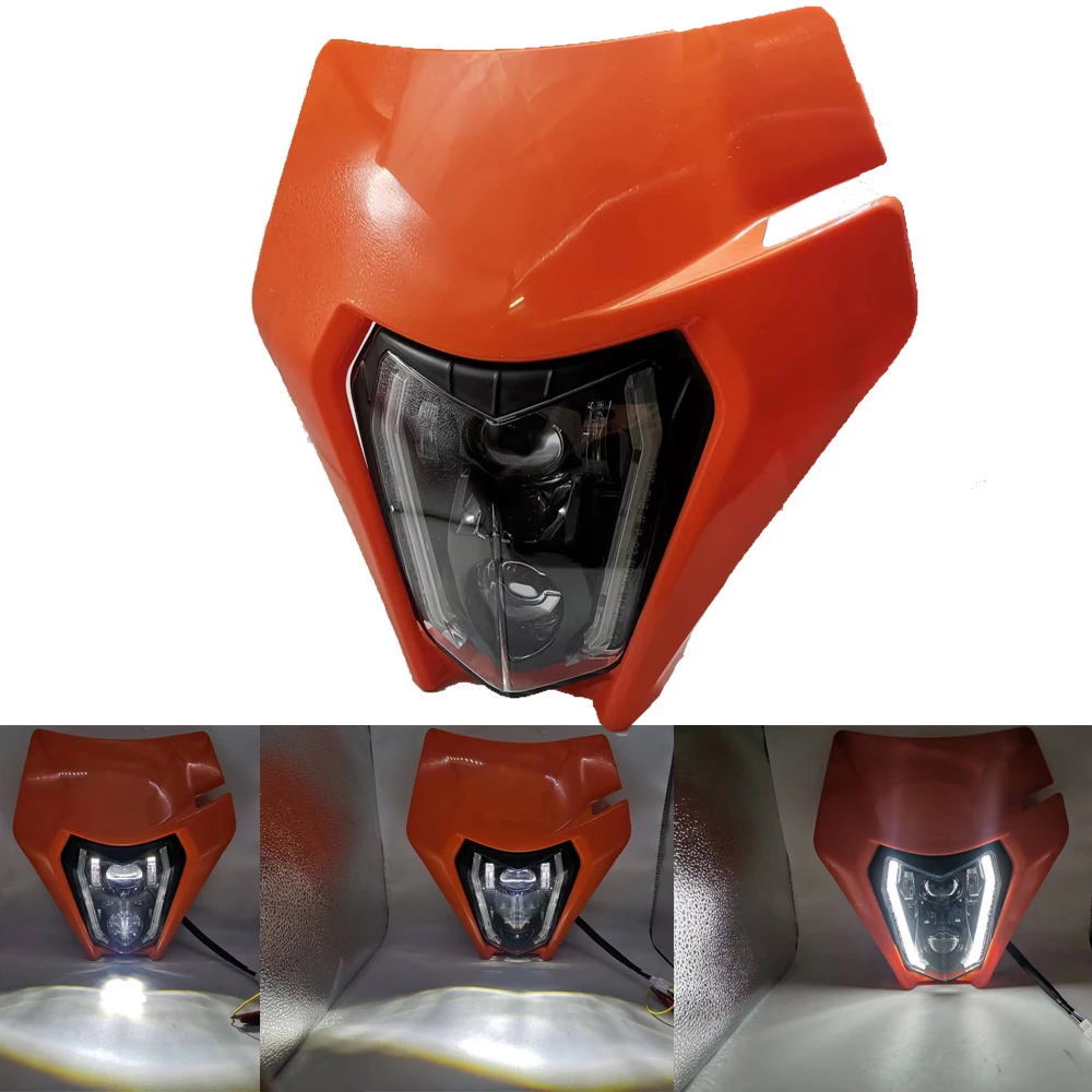 Передняя фара для мотоцикла двойной спортивный светильник Enduro светодиодный