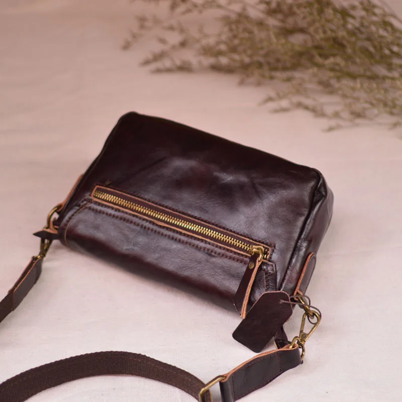 AETOO Стильная винтажная сумка на плечо ручной работы через из нейтральной кожи