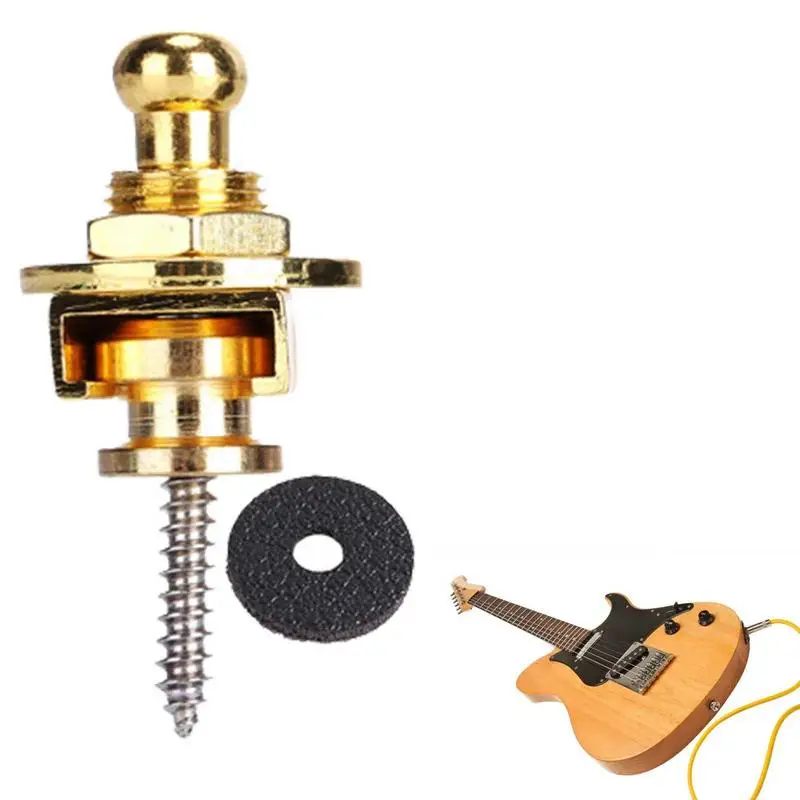 

Guitar Strap Buttons Metal Bass Strap Studs Guitar Strap Locks Buttons Metal End Pins With Mounting Screws For Acoustic