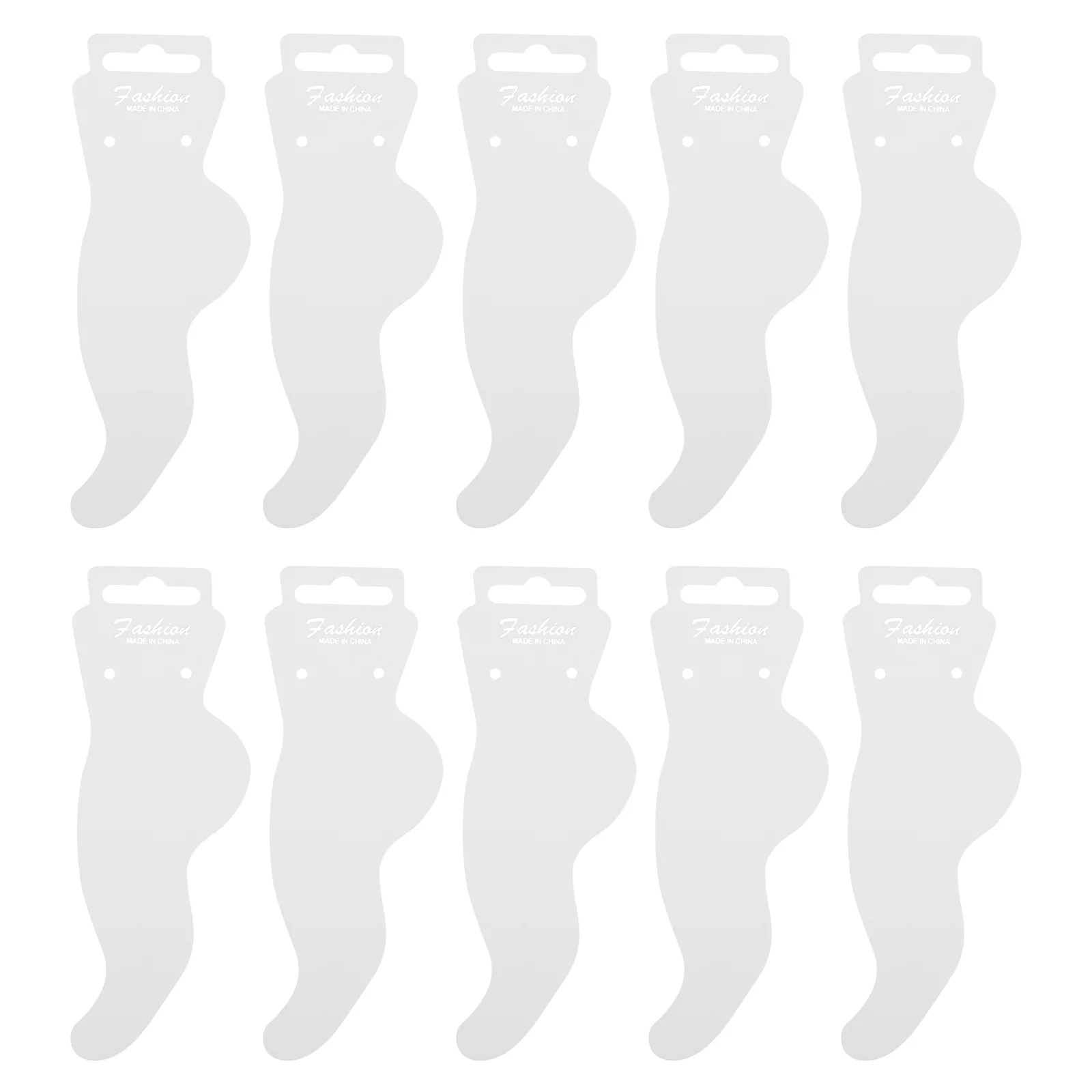 

100pcs White Anklet Jewelry Cards White Feet-shape Paper Tags Blank Anklet Cards