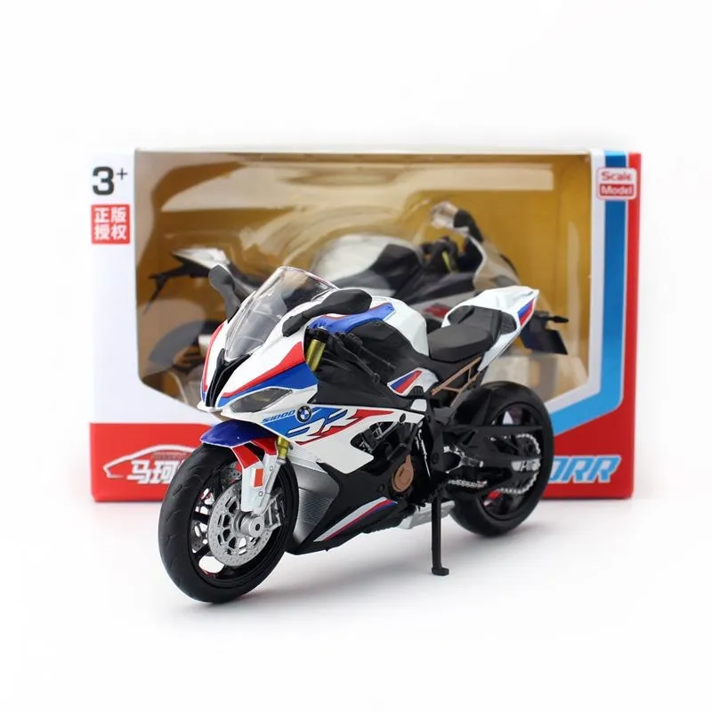 RMZ City Toy Diecast Metal Motorcycle Model 1:12 Scale BMW S1000 RR Racing Sport Educational Collection Gift For Boy, With Box
