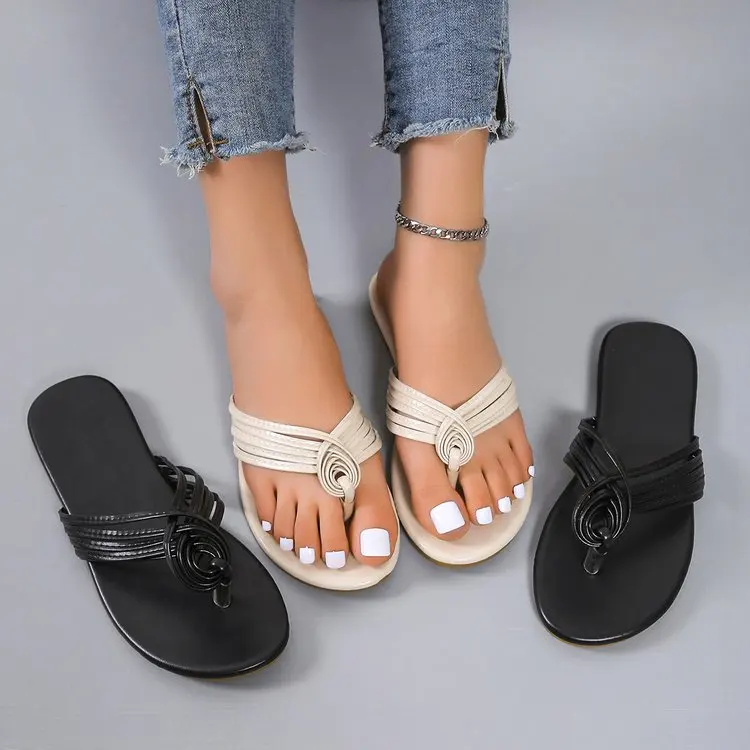 

Женские шлепанцы, Пляжная летняя обувь, женские сандалии на плоской подошве, новинка 2022, Уличная обувь, женские повседневные сандалии, шлепа...