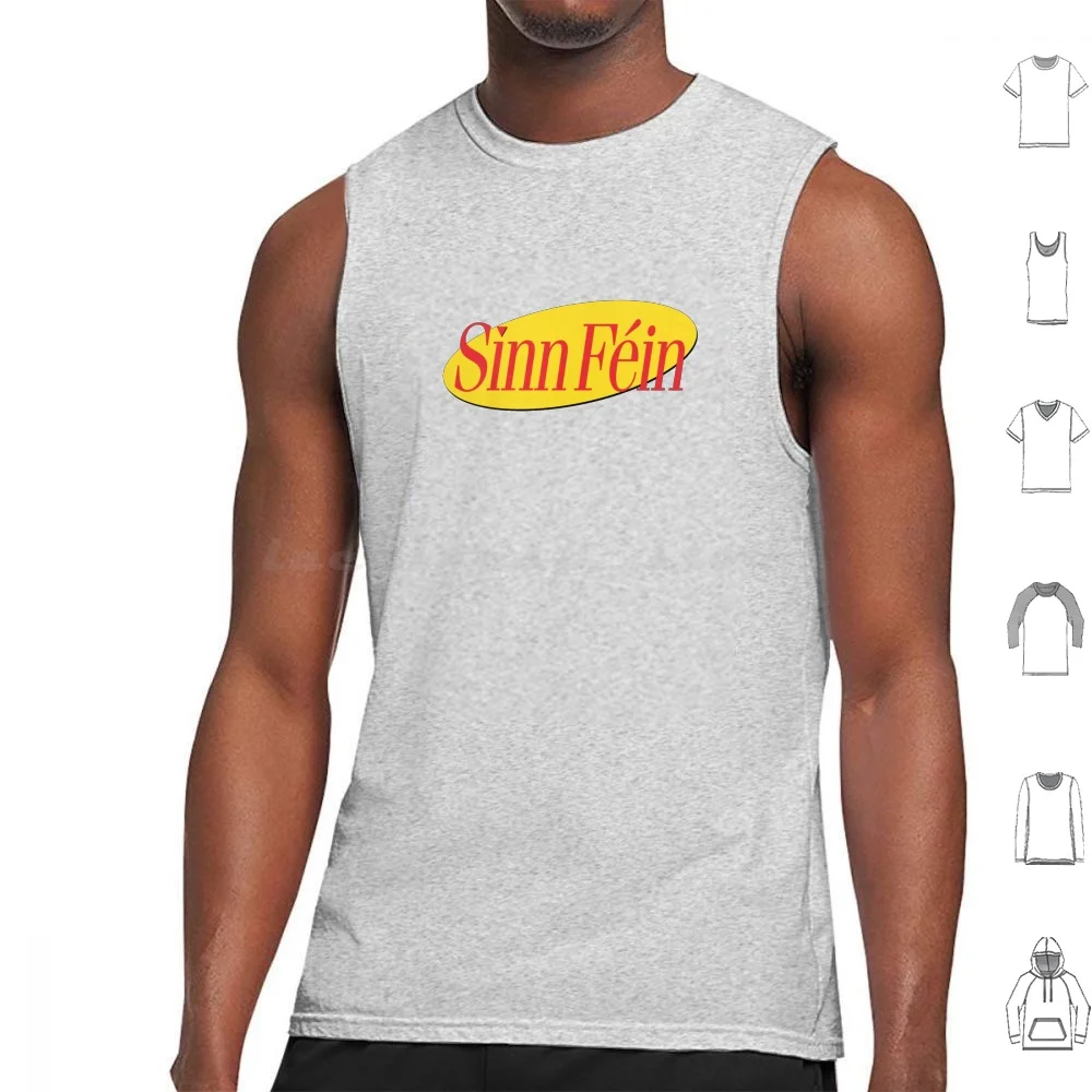 

Sinn Féin-Sinnfeld Crossover Tank Tops Print Cotton Sinn Féin Seinfeld Logo Sinn Féin Logo Seinfeld Meme Sinn Féin Meme