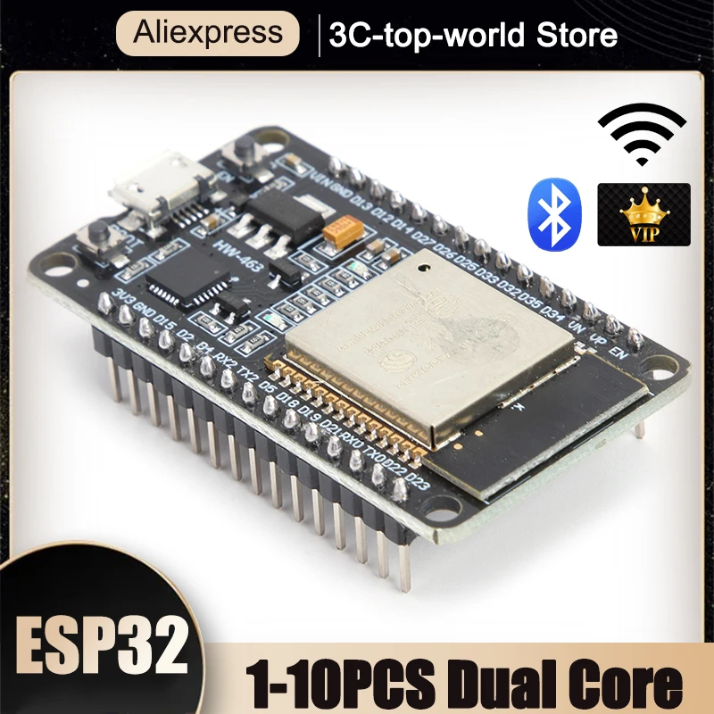 1-10PCS ESP32 Development Board WiFi+Bluetooth Ultra-Low Power Consumption Dual Core 30Pin for ESP-32S ESP-WROOM-32 ESP32
