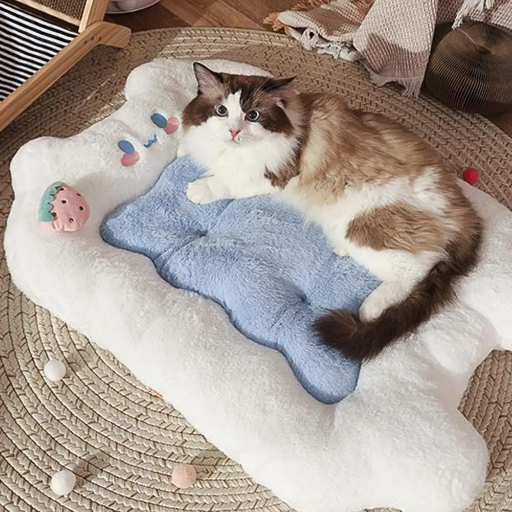

Pet Warm Sleeping Pad Floor Mat Soft Comfortable Breathable Bed With Pillow Pet Supplies For Dogs Cats