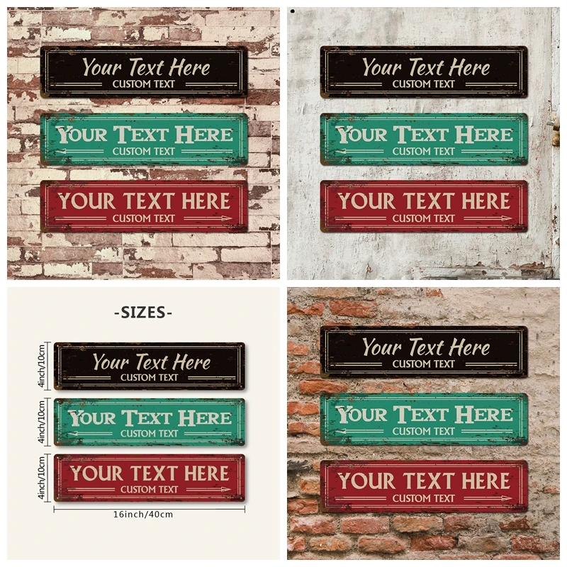 1 шт. классический индивидуальный номерной знак жестяная вывеска текст