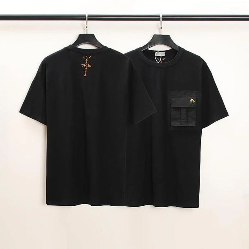 

22SS Cactus Small Logo Embroidery TRAVIS SCOTT T Shirt Men Women EU Size 100% Cotton Cactus Jack Top Tee Fashion Summer Haikyuu