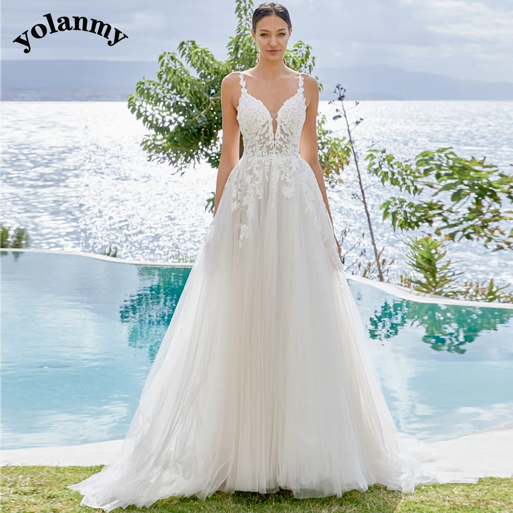 

YOLANMY 3 Classic Wedding Dresses For Mariages Women 2023 Lace Vestidos De Novia Brautmode Drop Shipping