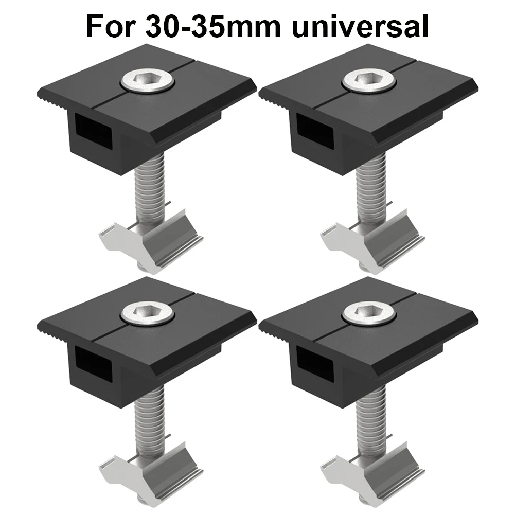 

Universal Clamps Cold Or Humid Condition 4/10pcs Aluminium Alloy Black End For 30-35mm Solar Panel Medium Boats