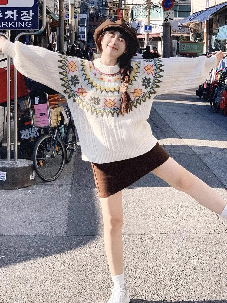 Мягкий клейкий вязаный пуловер с круглым вырезом Idle Sle женский свитер Fairisland