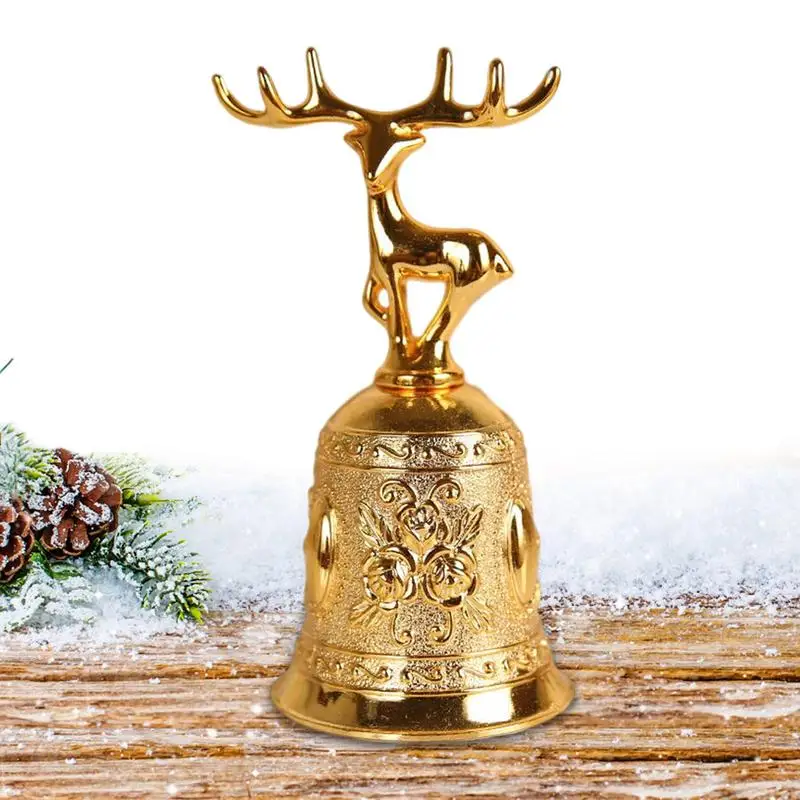 

Call Handbell Multi-Purpose Deer Call Bells Vintage Engraved Bell Call Bell Handheld Bell For Wedding School Christmas Alarm And