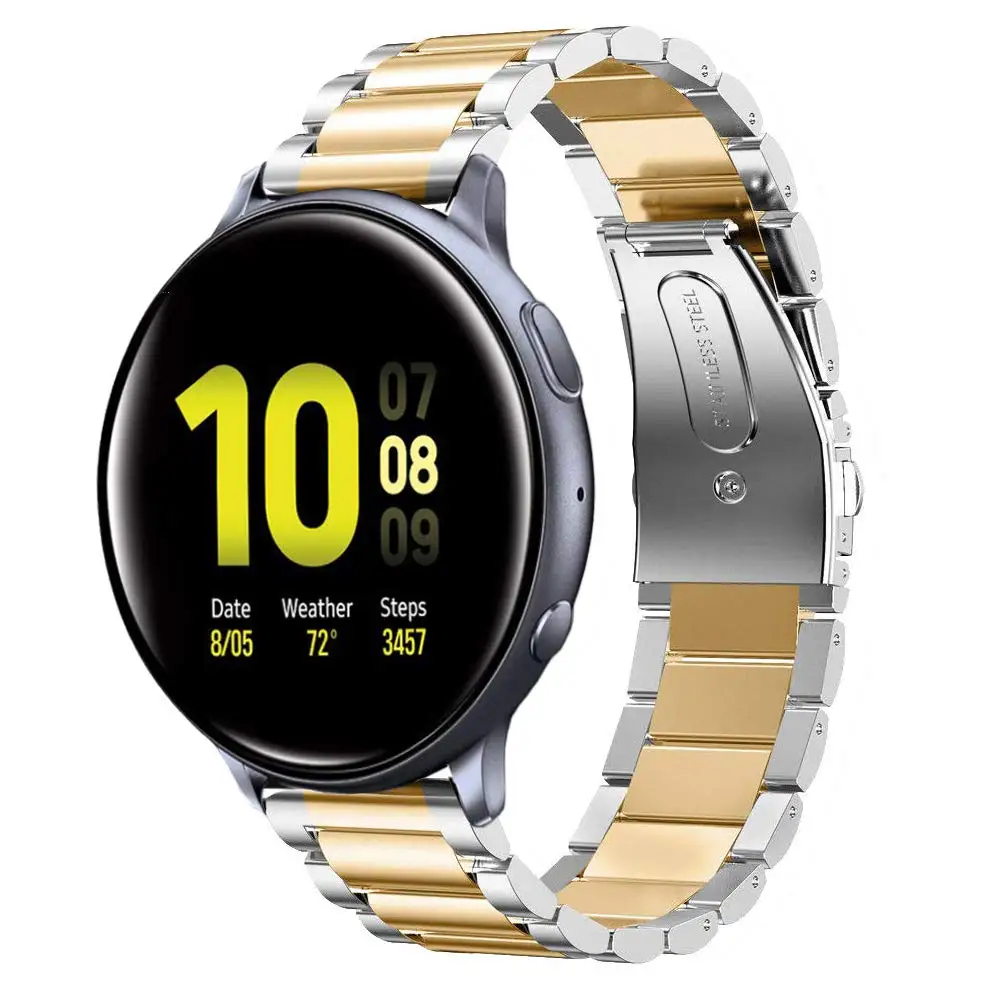 

For Samsung Galaxy watch Active 2/46mm/42mm strap Stainless Steel Active gear band Gear S3 Frontier Huawei watch GT 2 bracelet