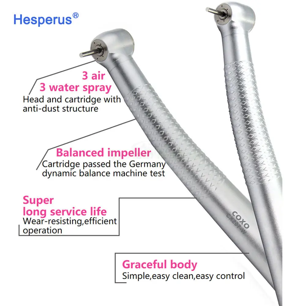 COXO CX207-W Den tal Кнопочный наконечник с воздушной турбиной Высокоскоростные