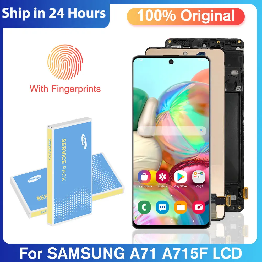 

6.7" Original For Samsung Galaxy A71 LCD Display+Touch Digitizer Sensor Assembly, Suitable Galaxy A71 Display A715 A715F A715FD