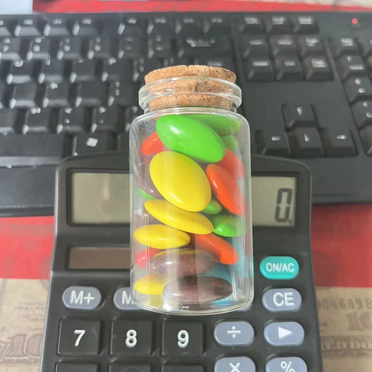 Стеклянные бутылки с пробкой 6 шт./33*47*70 мм 90 мл