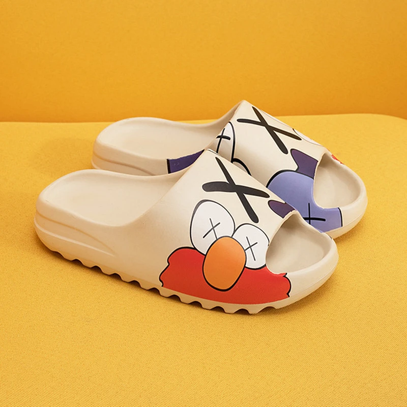 

Unisex Men Women Slippers Platform Fish Mouth Flip Flops Cool Beach Slides Soft Non-Slip Cute Cartoon Home Shoes Women's Sandals