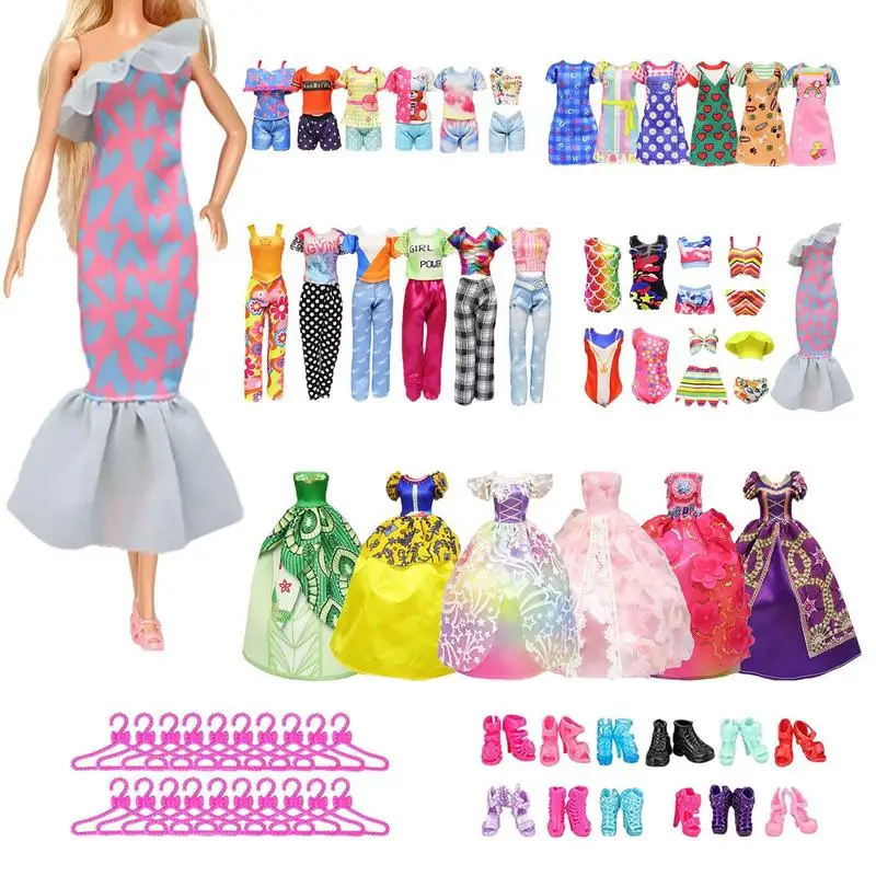 

Doll Clothes Set 57 Pcs Fashion Design Kit Toy Machine Washable Clothes Accessories For Birthday Christmas And Children's Day