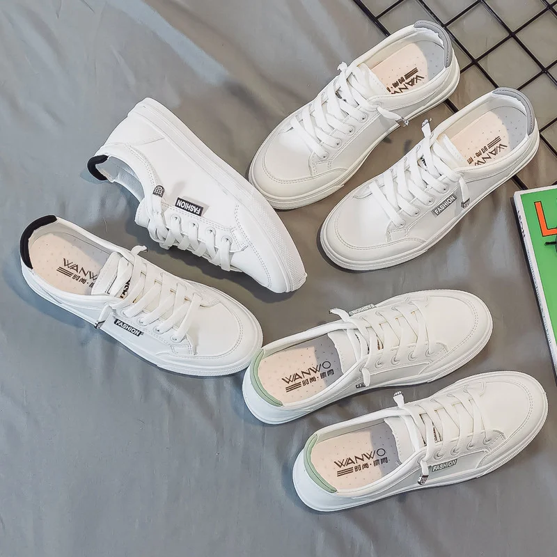 

Кроссовки женские сетчатые на шнуровке, удобные дышащие, повседневная спортивная обувь, Нескользящие, белые